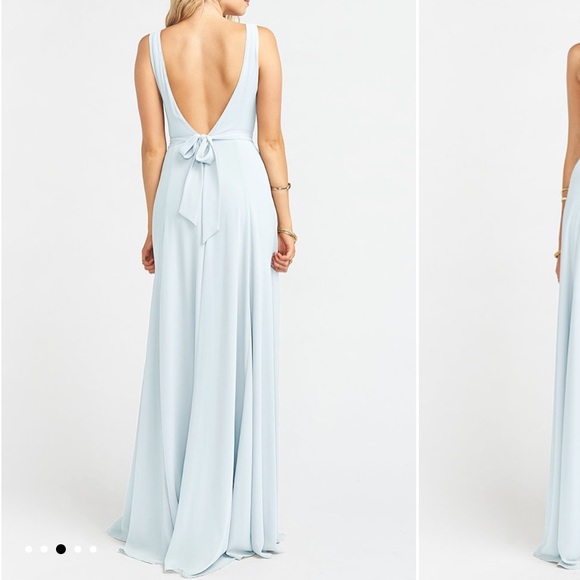 Jenn Maxi Bridesmaid Dress - icy blue chiffon - Picture 2 of 2